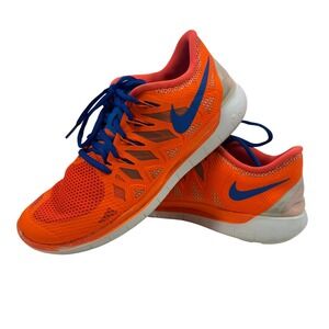 Nike Free 5.0 Men's Running Shoes Orange Blue Lightweight Size 11.5